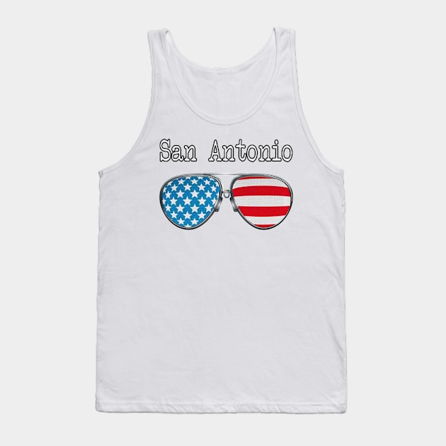 AMERICA PILOT GLASSES SAN ANTONIO CITY Tank Top by SAMELVES